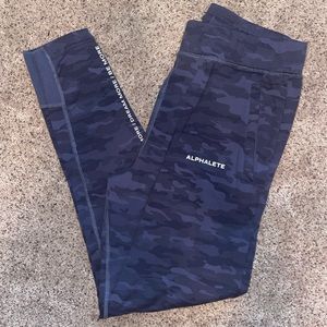 Men’s Alphalete Joggers. Navy Camo. Size Medium.